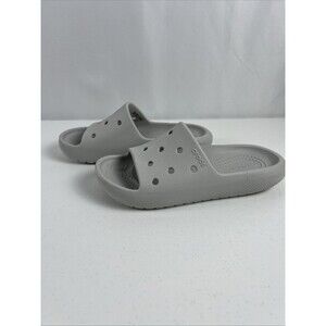 Crocs Classic Slides Unisex Kids Size 13 Light Grey Slip On Sandals